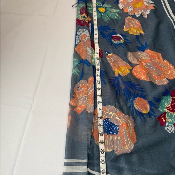 Woven Heart Blue and Orange Tunic Blouse - Picture 6 of 6